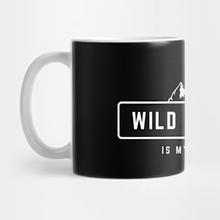 Wild Camping Is My Therapy white design for outdoor lovers Mug